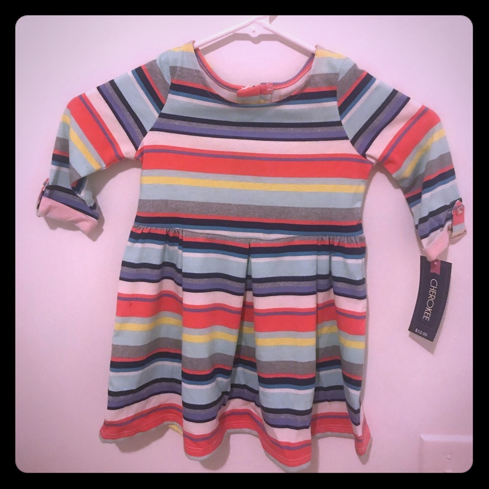 New with tags.Striped Cherokee toddler dress. 2t